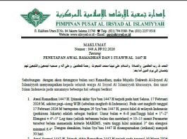Maklumat Penetapan Awal Ramadhan Dan 1 Syawwal 1447 H